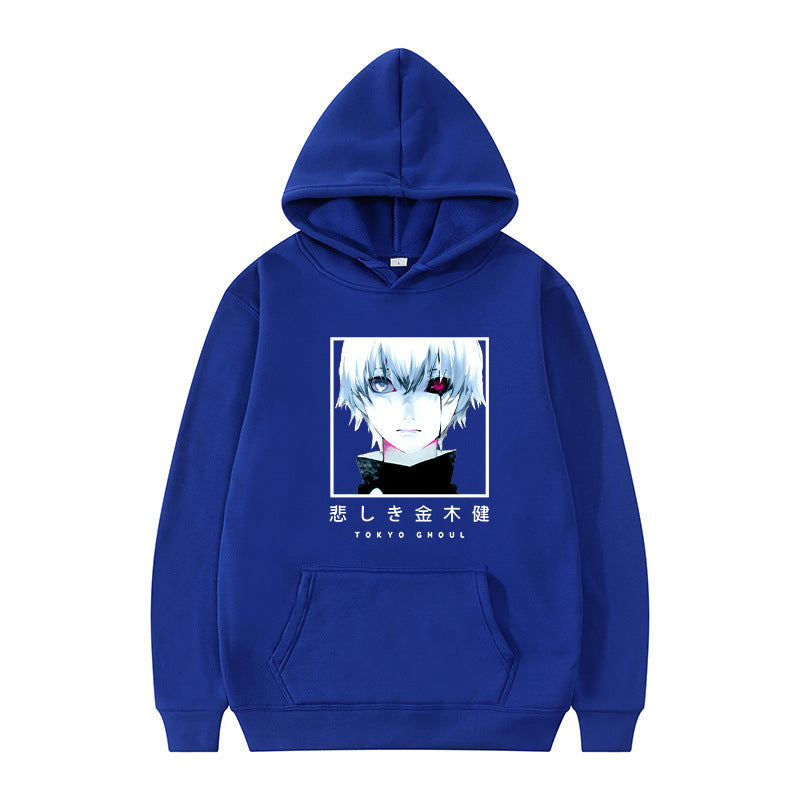 Ghoul Kaneki Ken Fleece Lined Plus Size Unisex Hooded Pullover Sweatshirt