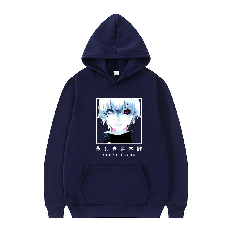 Ghoul Kaneki Ken Fleece Lined Plus Size Unisex Hooded Pullover Sweatshirt
