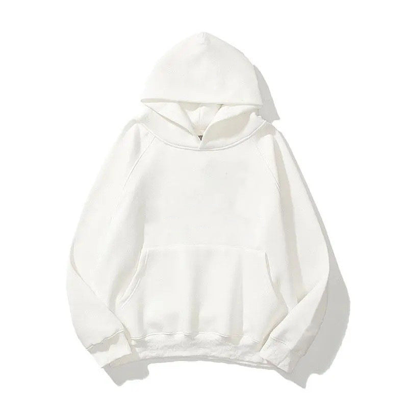 Solid Color Unisex Pullover Hoodie with Double-Layer Hood