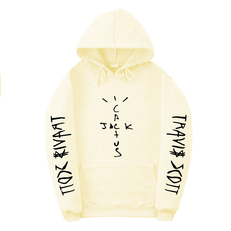 Trendy Fleece Lined Long Sleeve Hooded Unisex Sweatshirt