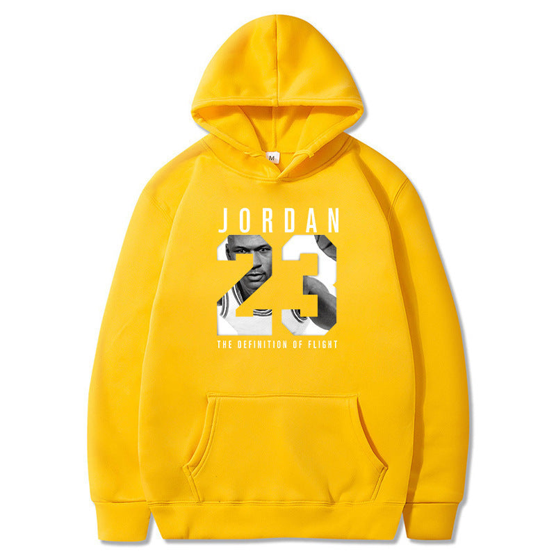 Men's  Printed Long Sleeve Hooded Fleece Pullover Sweatshirt