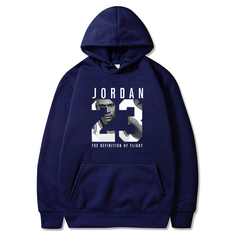 Men's  Printed Long Sleeve Hooded Fleece Pullover Sweatshirt