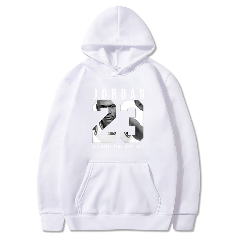 Men's  Printed Long Sleeve Hooded Fleece Pullover Sweatshirt
