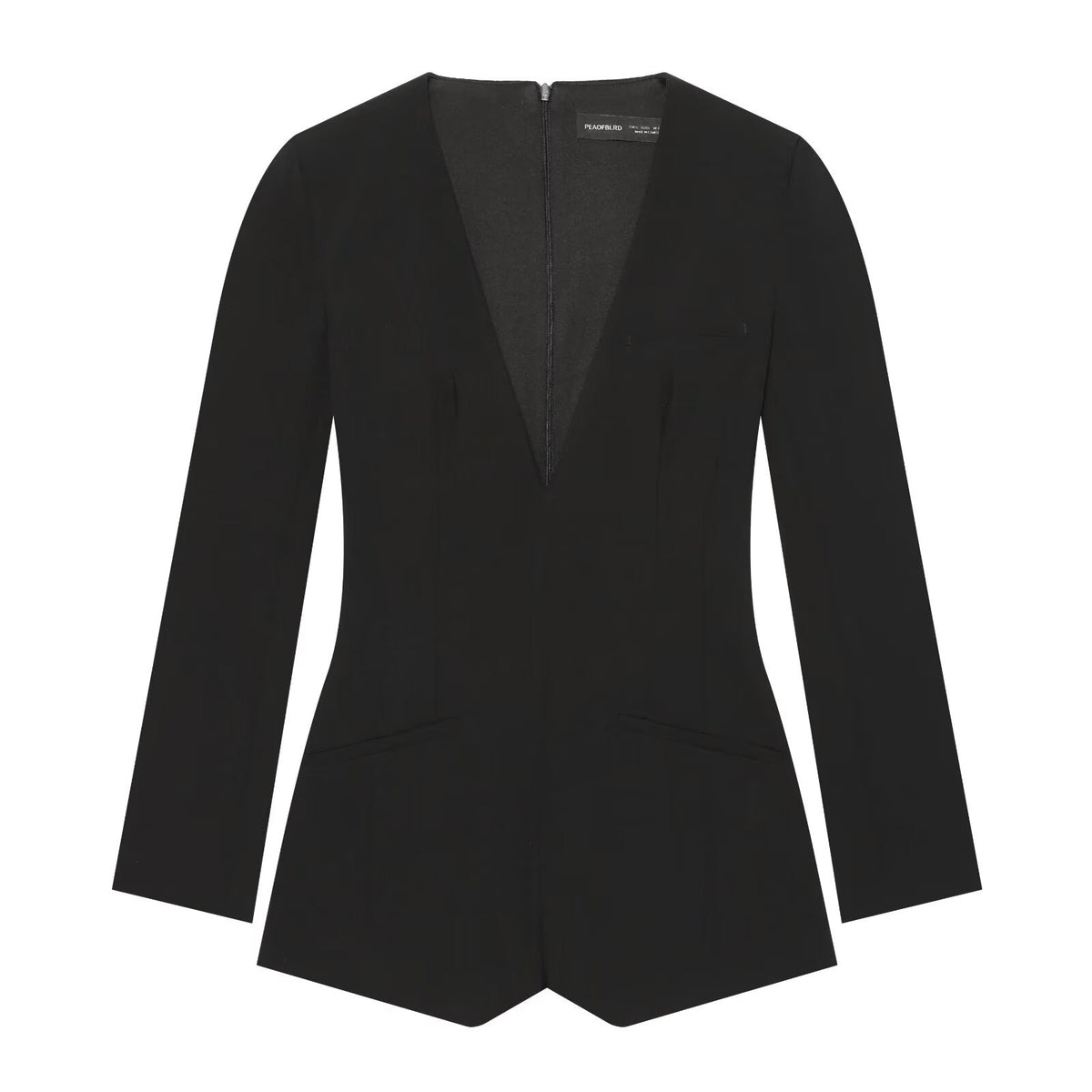Casual slim fit shoulder pad design jumpsuit for women