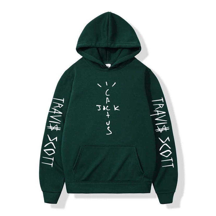 Trendy Fleece Lined Long Sleeve Hooded Unisex Sweatshirt