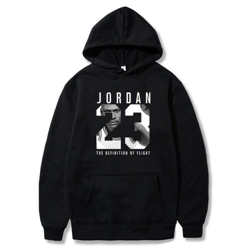 Men's  Printed Long Sleeve Hooded Fleece Pullover Sweatshirt