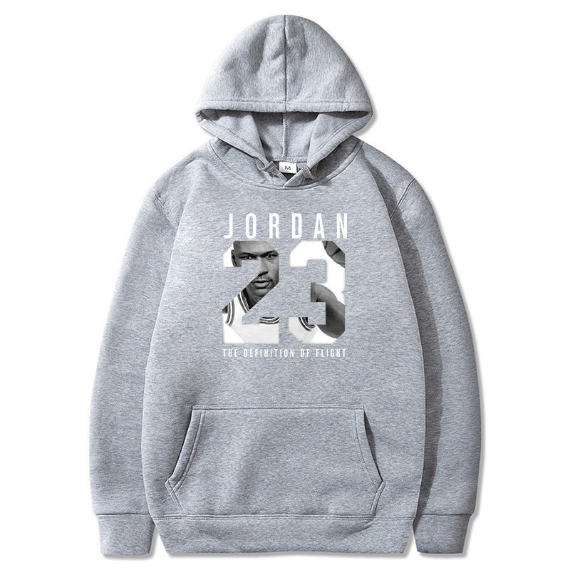 Men's  Printed Long Sleeve Hooded Fleece Pullover Sweatshirt