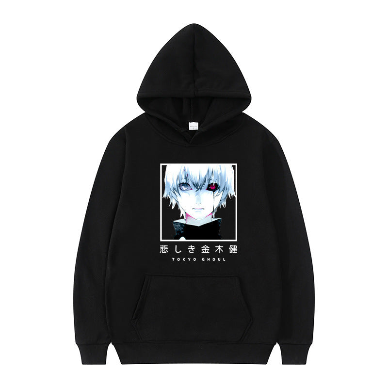 Ghoul Kaneki Ken Fleece Lined Plus Size Unisex Hooded Pullover Sweatshirt