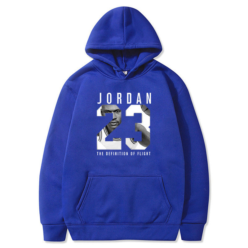 Men's  Printed Long Sleeve Hooded Fleece Pullover Sweatshirt